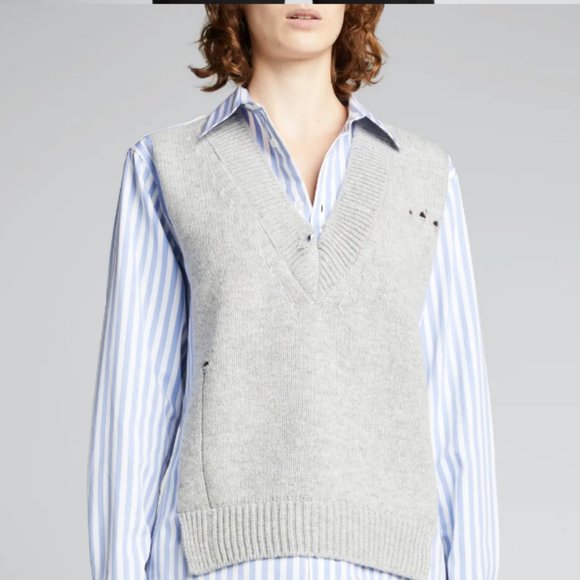 Maison Margiela Sweater Vest with Shirt - Picture 2 of 5